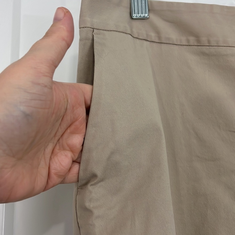 Vintage 90s Pendleton Size 14 Beige Khaki High Rise Cropped Chino Trouser Pants - Picture 4 of 11